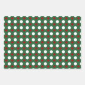 Cute kerstFeestdagen Polka Dots Pattern Green Inpakpapier Vel (Voorkant 2)