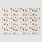 Cute Kerstfeestelijke regenbogen Feestdagen Patroo Tissuepapier (Voorkant)