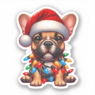 Cute KerstFrench Bulldog Sticker
