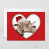 Cute kerstgeit Couple Feestdagenkaart (Voorkant / Achterkant)