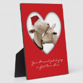 Cute kerstgeit Couple Fotoplaat (Zijkant)