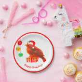 Cute Kerstgevel Papieren Bordje (Feest)