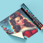 Cute KerstGirl Cadeaupapier