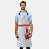 Cute KerstGirl Gnome Personalized Schort (Gedragen)