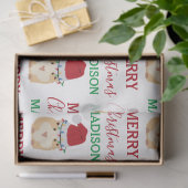 Cute Kersthamster Funny Animal Naam Tissuepapier (Geschenk)