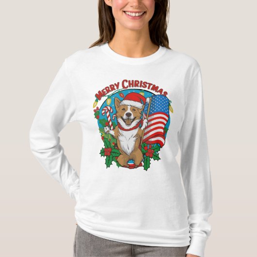 Cute Kersthond T-shirt (Voorkant)