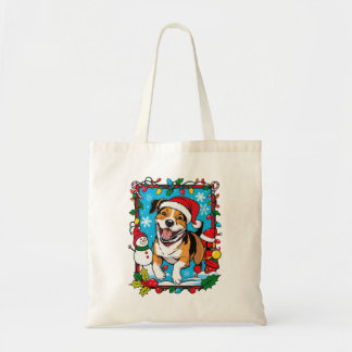 Cute Kersthond Tote Bag