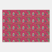 Cute Kersthonden Cartoon Pattern Red Blue Inpakpapier Vel (Voorkant 3)
