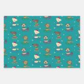 Cute Kersthonden Cartoon Pattern Red Blue Inpakpapier Vel (Voorkant 2)