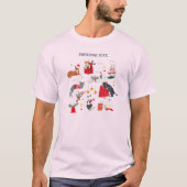 Cute kerstkat-feestdag t-shirt (Voorkant)