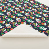 Cute kerstkatten Sherpa Blanket Sherpa Deken (3/4)