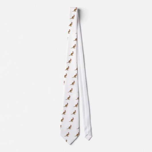 Cute Kerstkerst Kangaroos Stropdas (Voorkant)