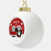 Cute Kerstkerstpinguins Ball Ornament (Rechts)