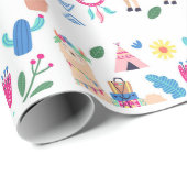 Cute Kerstman Mexican Llamas Cadeaupapier (Rol Hoek)