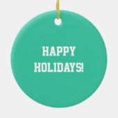 Cute Kerstman Soldier Boy in Red Keramisch Ornament (Achterkant)