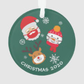 Cute Kerstmis 2020 Quarantine Herdenking Ornament (achterkant)