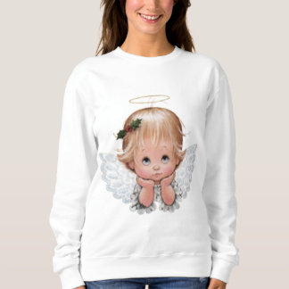 Cute Kerstmis Baby Angel Head in Hands Trui