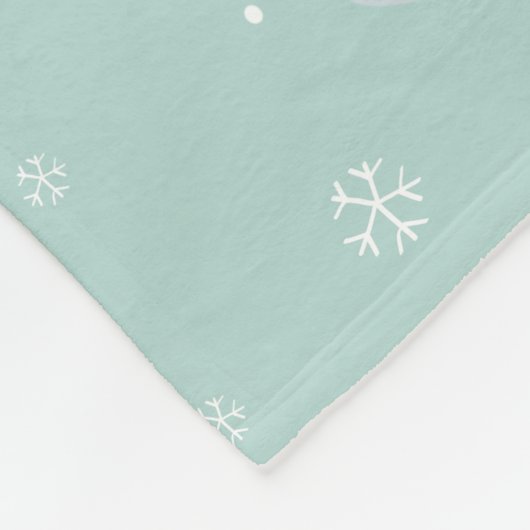 Cute Kerstmis Beer Kinder Fleece Blanket (Hoek)