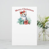 Cute Kerstmis Briefpapier (Staand voorkant)