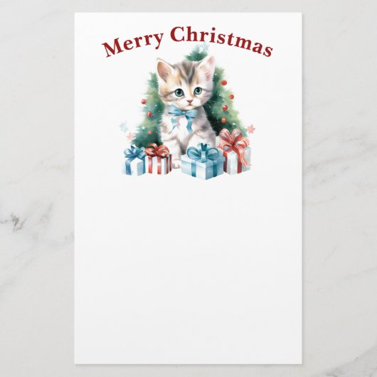 Cute Kerstmis Briefpapier (Voorkant)