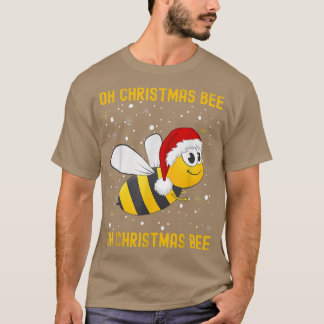Cute Kerstmis Bumble Bee Oh kerstboom Joke S T-shirt