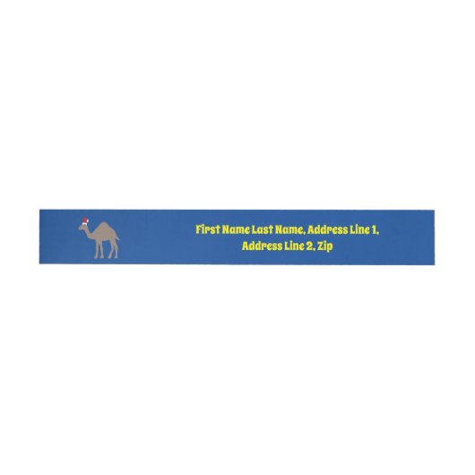 Cute Kerstmis Camel Custom Adreslabel Wikkel (Individueel)