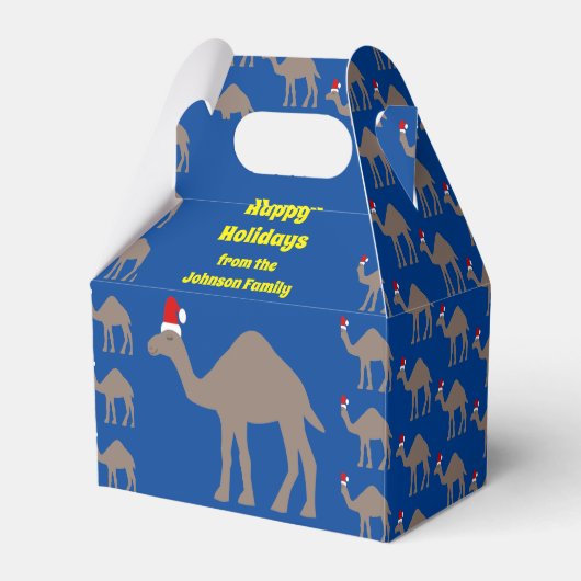 Cute Kerstmis Camel Custom Bedankdoosjes (Voorkant Zijde)