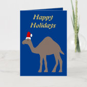 Cute Kerstmis Camel Custom Folie Wenskaart (Voorkant)