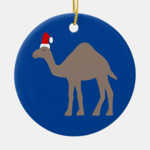 Cute Kerstmis Camel Custom Keramisch Ornament