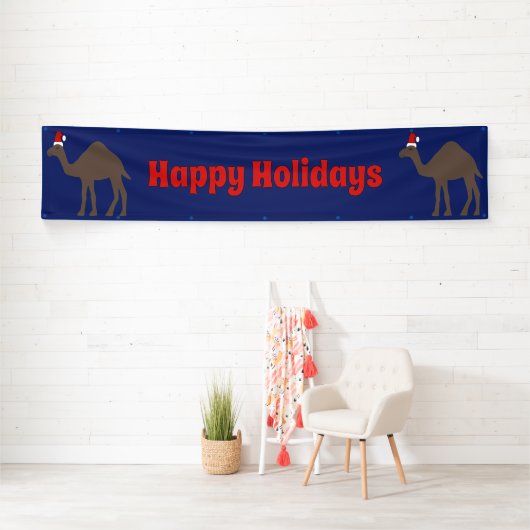 Cute Kerstmis Camel Custom Spandoek (Insitu)