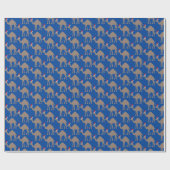 Cute Kerstmis Camel Pattered Cadeaupapier (Vlak)