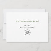 Cute Kerstmis Cartoon Reindeer Greeting Holiday Bedankkaart (Achterkant)