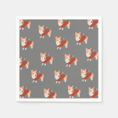 Cute Kerstmis Corgi Pattern Servet (Voorkant)