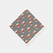 Cute Kerstmis Corgi Pattern Servet (Hoek)