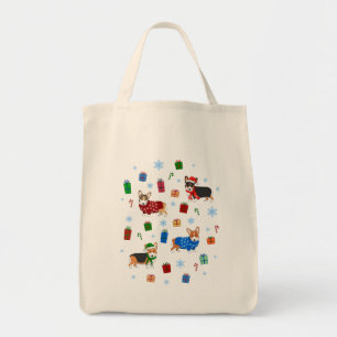 Cute Kerstmis Corgis in Petten en Sweaters Tote Bag
