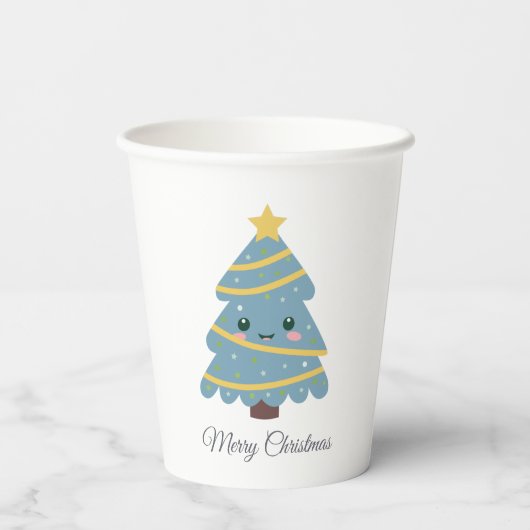 Cute Kerstmis Cup Papieren Bekers (Achterkant)