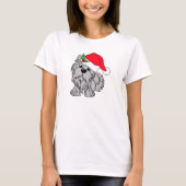 Cute Kerstmis Doggie Women's Basic T-Shirt (Voorkant)