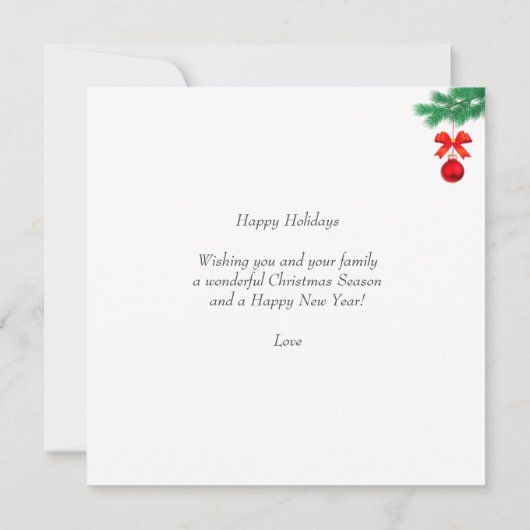 Cute Kerstmis Elf & Custom Photo on Red (Achterkant)