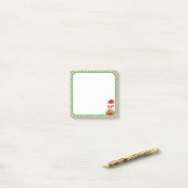 Cute Kerstmis Elf en Green, Red & White Lijst Post-it® Notes (Op bureau)