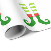 Cute Kerstmis Elf Feet Cadeaupapier (Rol Hoek)