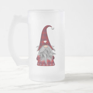 Cute Kerstmis Elf Gnome Matglas Bierpul