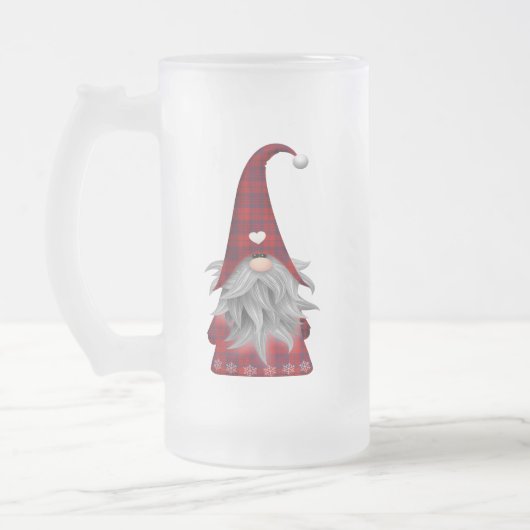 Cute Kerstmis Elf Gnome Matglas Bierpul (Links)