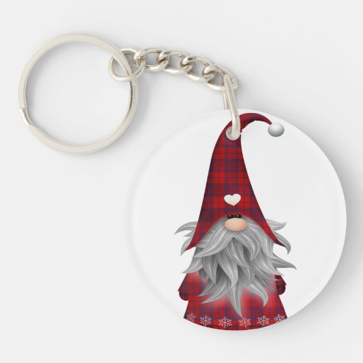 Cute Kerstmis Elf Gnome Sleutelhanger (Voorkant)