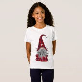 Cute Kerstmis Elf Gnome T-shirt (Voorkant volledig)