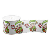 Cute Kerstmis Elf met snoepriet Lint (Spoel)