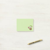 Cute Kerstmis Elf met snoepriet Post-it® Notes (Op bureau)