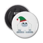 Cute Kerstmis Elf Yeti Button Flesopener (Voorkant)