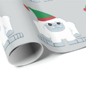 Cute Kerstmis Elf Yeti Cadeaupapier (Rol Hoek)