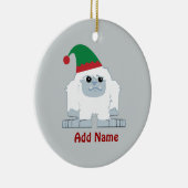 Cute Kerstmis Elf Yeti Keramisch Ornament (Rechts)