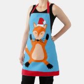 Cute Kerstmis Fox Schort (Insitu)